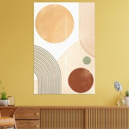 40" x 60" Boho Abstrakt Canvastryck Väggkonst