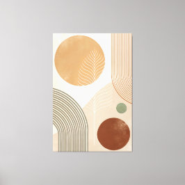 40" x 60" Boho Abstrakt Canvastryck Väggkonst