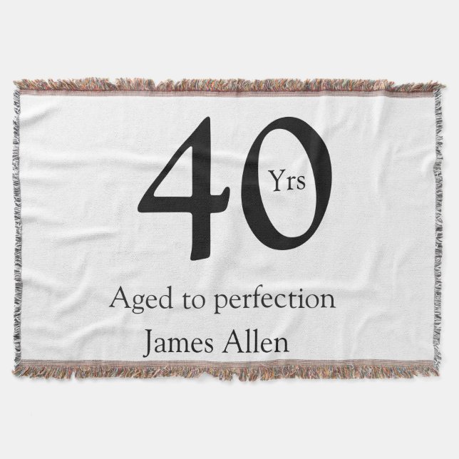 40 years aged to perfection birthday name simple  filt (Framsidan)