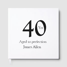 40 years aged to perfection birthday name simple  gästböcker
