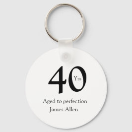 40 years aged to perfection birthday name simple  nyckelring