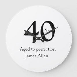 40 years aged to perfection birthday name simple  stor klocka