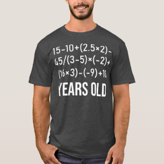 40 Years Old Algebra Funny Equation 40th Birthday T Shirt