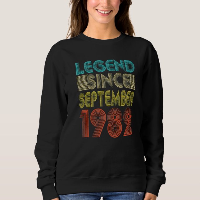 40 Years Old  Legend Since September 1982 40th Bir T Shirt (Framsida)