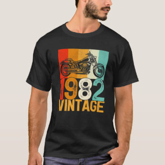 40 Years Old Retro Motorcycle Vintage 1982 40Th Bi T Shirt