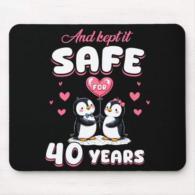 40 Years Wedding Anniversary Penguin Couples Match Musmatta (Framsidan)