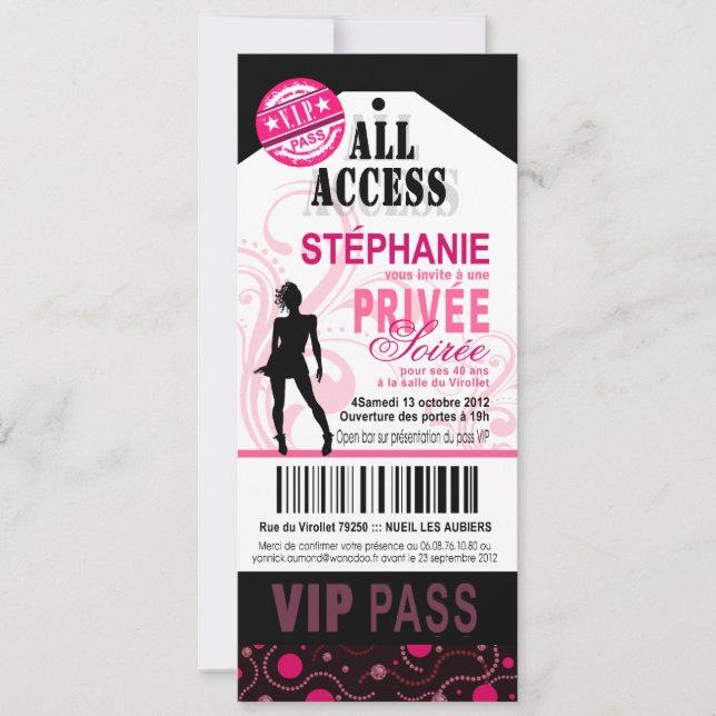 40ème fête VIP d'anniversaire personnalisée privé (Framsida)