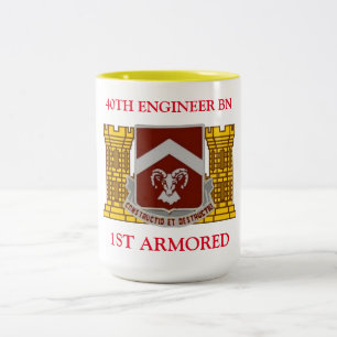 40TH 1ST ARMORED MUGG för INGENJÖRBATALJON