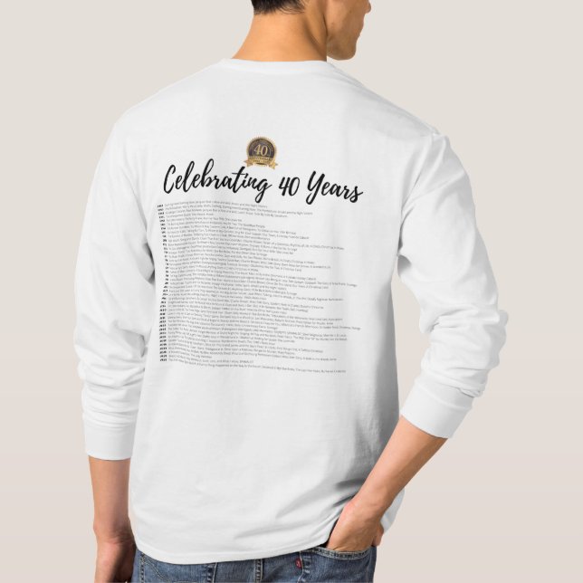 40th Anniversary Show Title Long-Sleeve T-Shirt (Baksida)