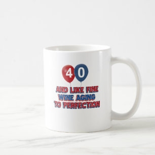 40th åriga födelsedagdesigner kaffemugg