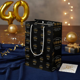 40th Birthday 1986 Black Gold Chic Elegant