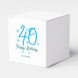 40th birthday add name date year blue template presentaskar