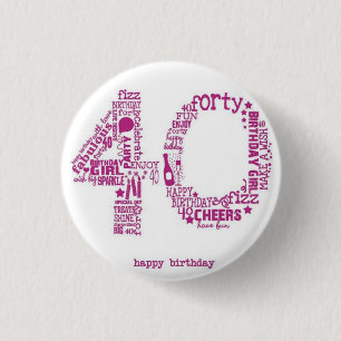 *****40th BIRTHDAY BADGE***** Knapp