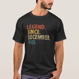 40Th Birthday Gift Funny Vintage Legend Since Dece T Shirt