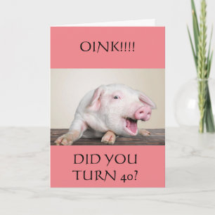 **40th** BIRTHDAY HUMOR FRÅN COMEDIC GRIS Card Kort