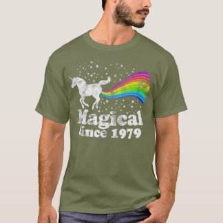 40th Birthday Magical Farting Unicorn Rainbow T Shirt