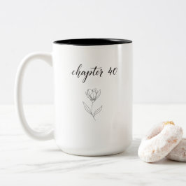 40th Birthday Mug Gift for Her Funny Elegant 40 Två-Tonad Mugg