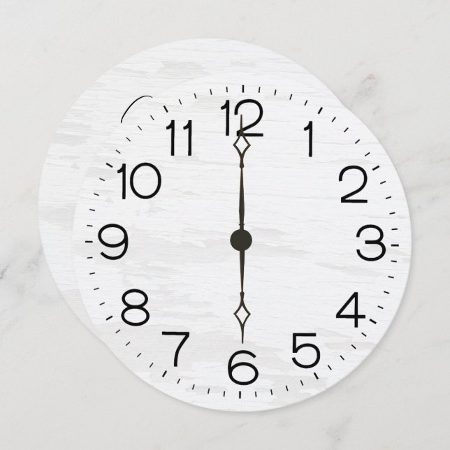 40th Birthday Party Clock On Whitewashed Wood (Fram/baksida)