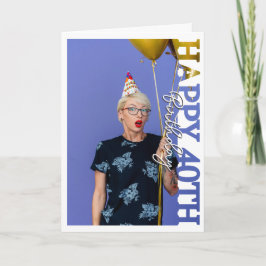 40th Birthday Photo college Card Tack Kort