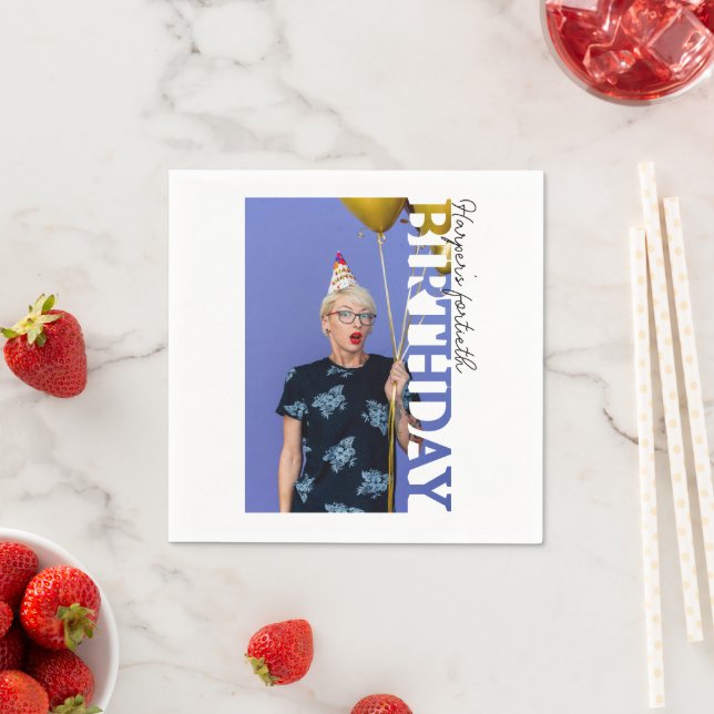 40th Birthday Photo college Party  Pappersservett (Insitu)