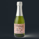 40th Birthday Rose Gold Glitter Cascade<br><div class="desc">40th Birthday Rose Gold Glitter Cascade mini wine label</div>
