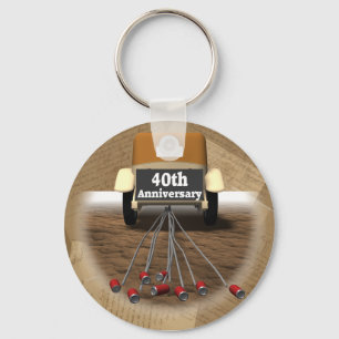 40th Bröllopsdaggåvor Nyckelring