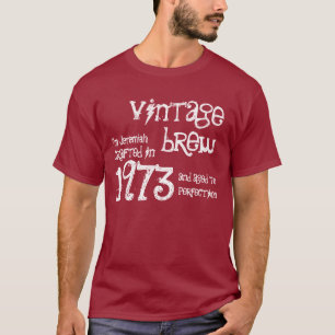 40th Brygd 1973 för födelsedaggåvavintage röd Tee