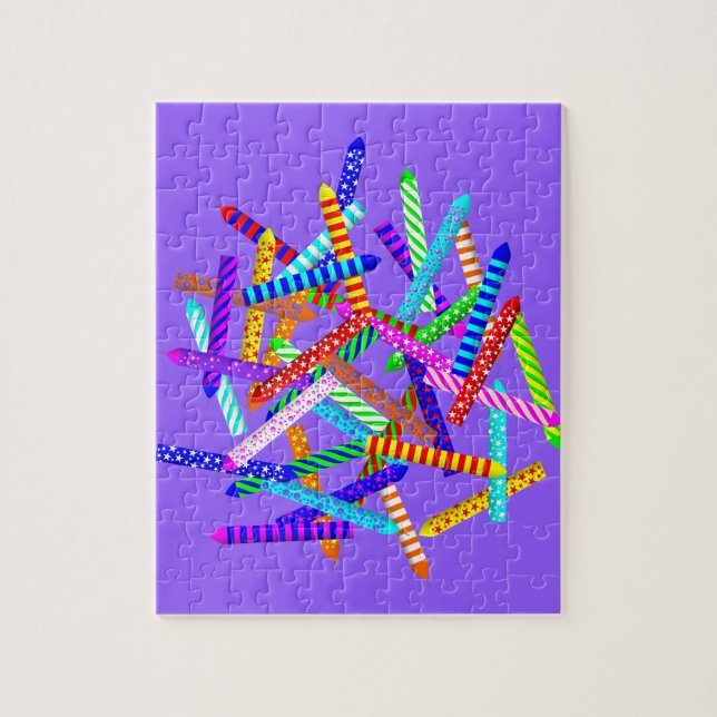 40th Födelsedag med stearinljus Pussel (Vertikal)