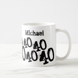 40th Födelsedaganpassningsbarnamn Kaffemugg