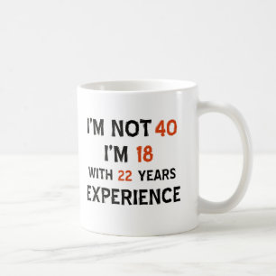 40th födelsedagdesigner kaffemugg