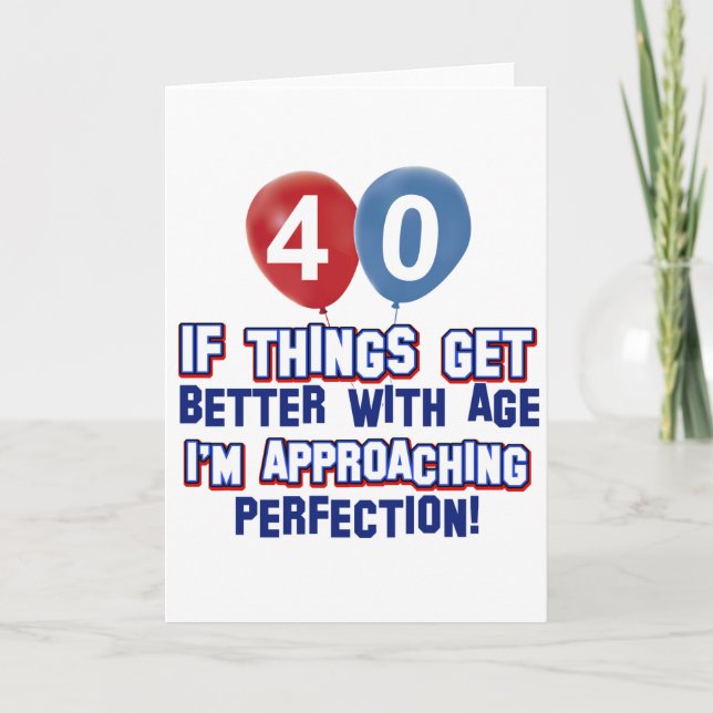 40th födelsedagdesigner kort (Framsida)