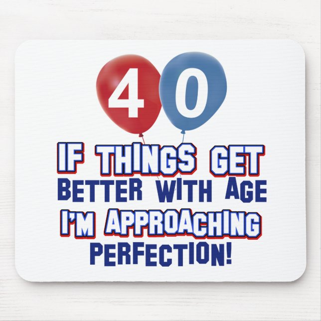 40th födelsedagdesigner musmatta (Framsidan)