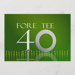 40th Födelsedagfirandeinbjudan - golf Inbjudningar