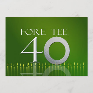 40th Födelsedagfirandeinbjudan - golf Inbjudningar