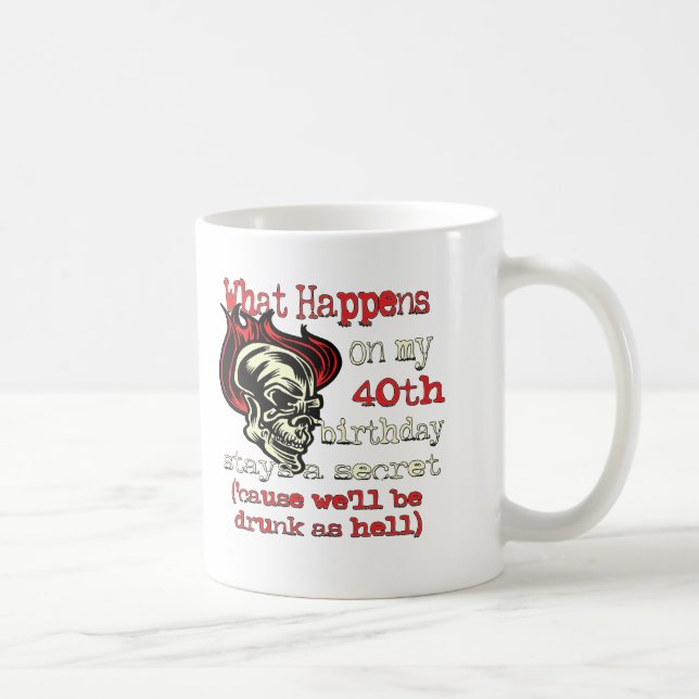 40th Födelsedaggåvor Kaffemugg (Höger)