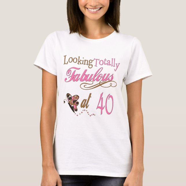 40th Födelsedaggåvor Tee Shirt (Framsida)