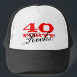 40th Födelsedaghatt | Forty stenar! Truckerkeps<br><div class="desc">40th Födelsedaghatt | Forty stenar! Den Personalizable åldern numrerar. Kall bday gåvaidé för mamman,  pappan,  unclen Etc.</div>