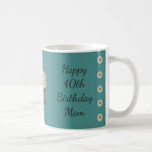 40th födelsedagmamma för lycklig kaffemugg