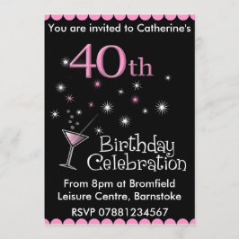 40th födelsedagsfest inbjudan -