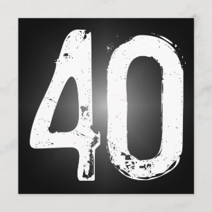 40th Födelsedagsfest inbjudan
