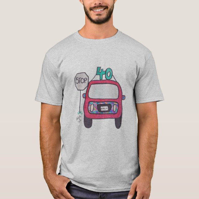 40th FödelsedagT-tröja Tee Shirt (Framsida)