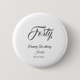 40th forty letterbirthday add name date year gray  knapp