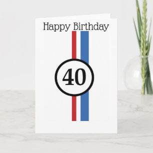 40th Herbie födelsedagkort Kort