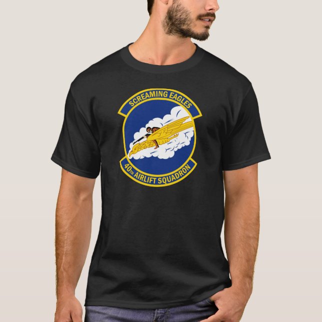 40th Luftbroskvadron - skrikiga örnar Tee Shirt (Framsida)
