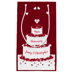 40th Rubybröllopsdagtårta