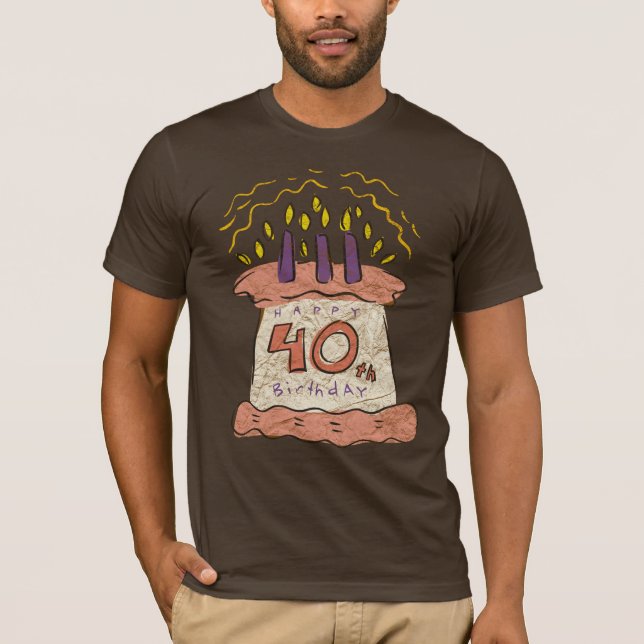 40th Skjorta för födelsedaggåvor T Shirt (Framsida)