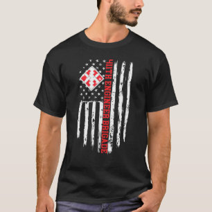 411:e Ingenjör Brigade American Flagga Premium T Shirt
