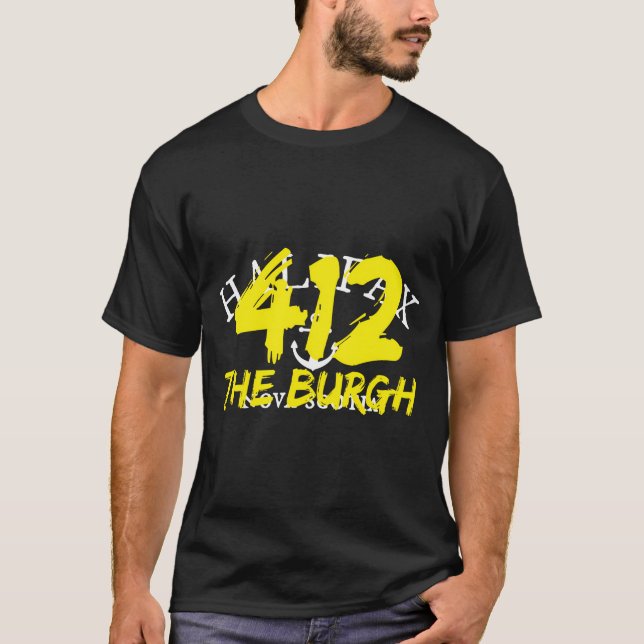 412 Burgh Hooded Pittsburgh Pa T Shirt (Framsida)