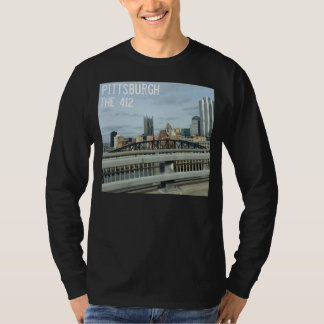 412-Långärmaden i Pittsburgh-vyn Manar T Shirt