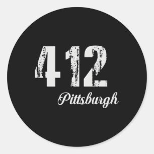 412 Pitsburgh-områdeskoden är stressad Runt Klistermärke